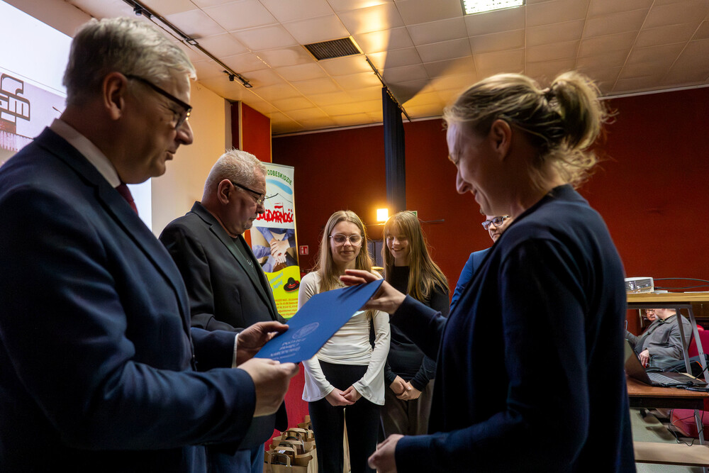 Finał XIV Podbeskidzkiego Konkursu Historycznego „Solidarni” – Bielsko-Biała, 6 luty 2025. Fot.: IPN Krzysztof Łojko