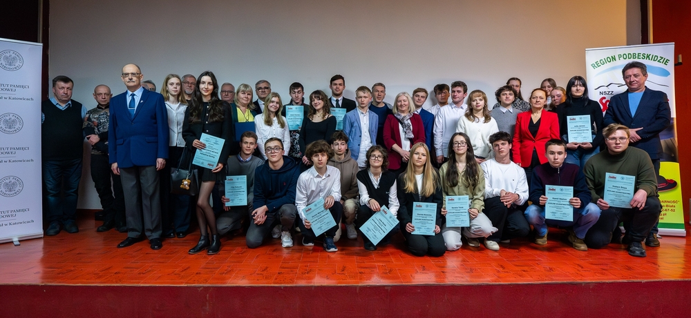 Finał XIV Podbeskidzkiego Konkursu Historycznego „Solidarni” – Bielsko-Biała, 6 luty 2025. Fot.: IPN Krzysztof Łojko