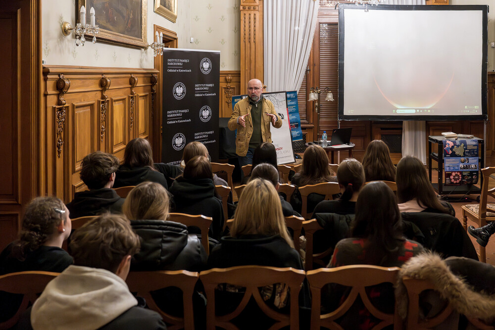 Wykład poświęcony Tragedii Górnośląskiej – Gliwice, 7 lutego 2025. Fot.: IPN Krzysztof Łojko
