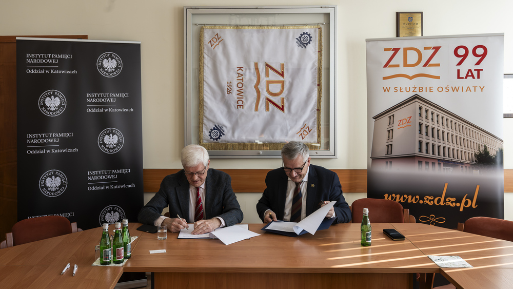 Porozumienie o współpracy pomiędzy katowickim IPN a Zakładem Doskonalenia Zawodowego w Katowicach – Katowice, 5 marca 2025. Fot.: IPN Krzysztof Łojko