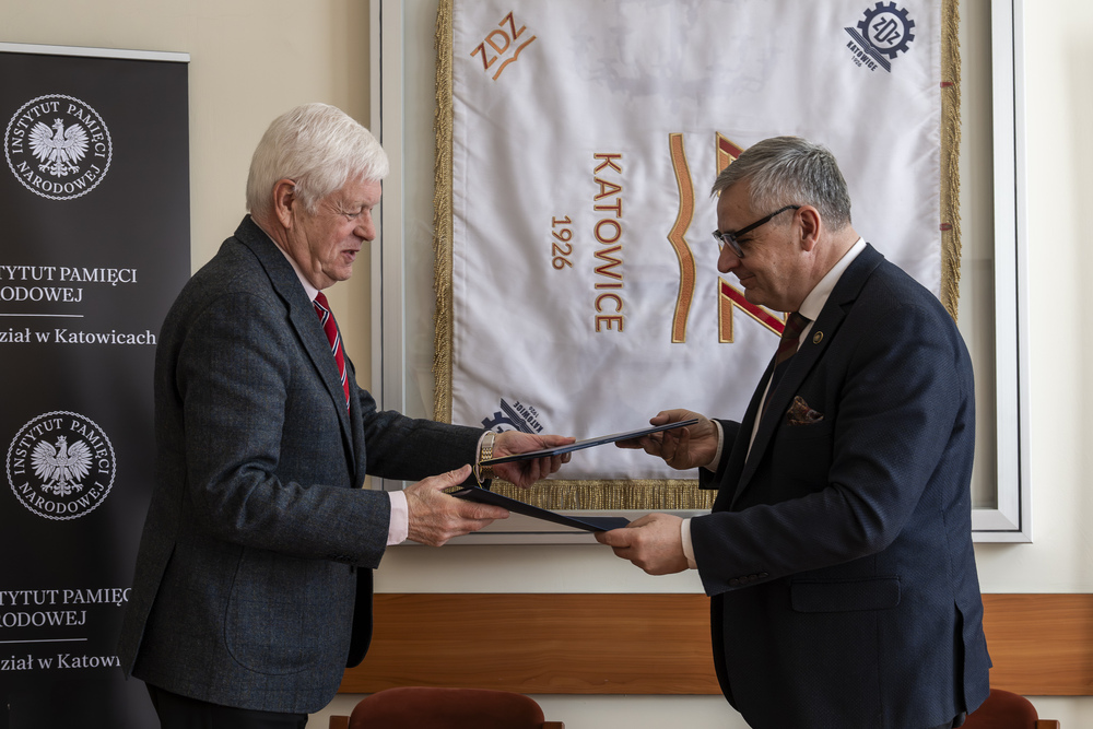 Porozumienie o współpracy pomiędzy katowickim IPN a Zakładem Doskonalenia Zawodowego w Katowicach – Katowice, 5 marca 2025. Fot.: IPN Krzysztof Łojko