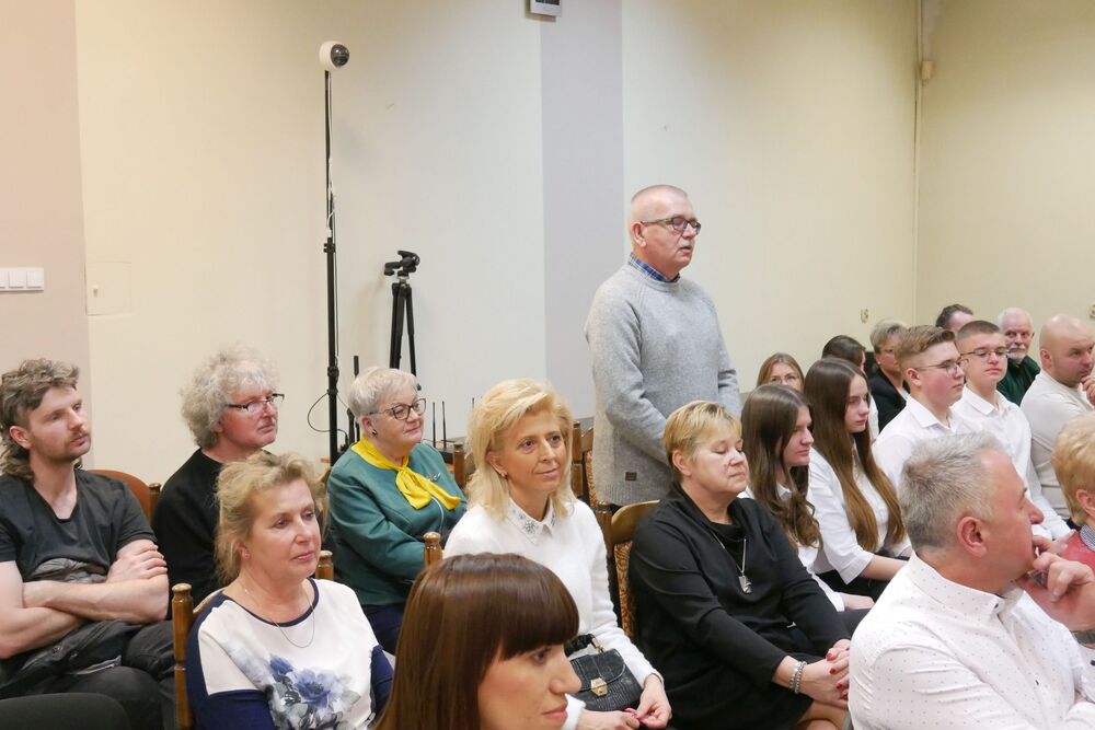 Otwarcie szlaku „Bitwa pod Janowem 3 – 4 IX 1939. Na wrześniowym szlaku 7 Dywizji Piechoty” – Janów, 6 marca 2025. Fot. Zbigniew Kurus