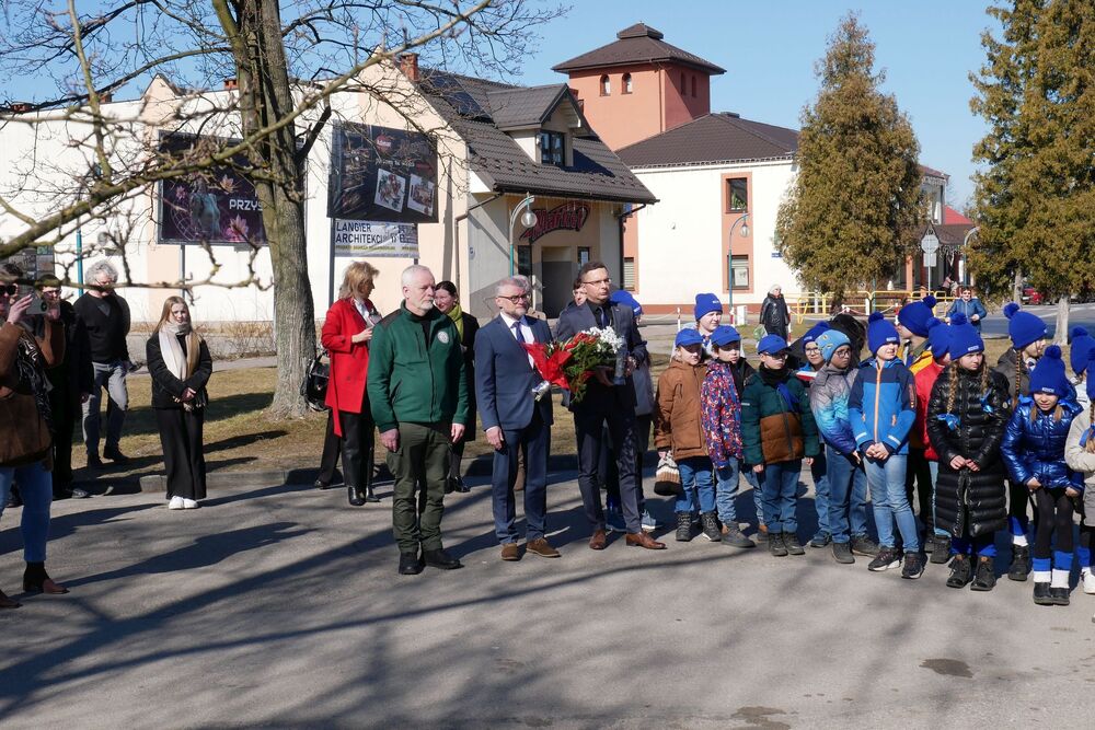 Otwarcie szlaku „Bitwa pod Janowem 3 – 4 IX 1939. Na wrześniowym szlaku 7 Dywizji Piechoty” – Janów, 6 marca 2025. Fot. Zbigniew Kurus