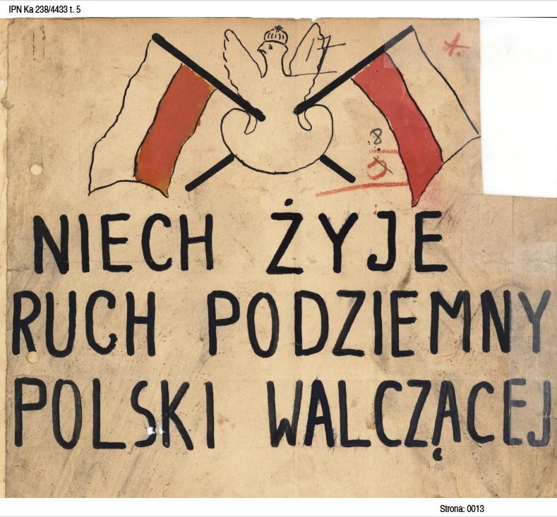Ulotka młodzieżowej organizacji antykomunistycznej pn. „Tajne Harcerstwo - Szeregi Wolności“ w zasobie Archiwum IPN. (IPN Ka 238/4433, t. 5)