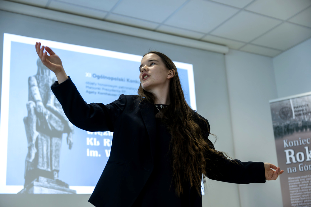 Półfinały XI edycji ogólnopolskiego konkursu recytatorskiego„W kręgu poezji i prozy lagrowej więźniarek KL Ravensbrück im. Wandy Półtawskiej” – Katowice, 12 marca 2025. Fot.: IPN Krzysztof Łojko
