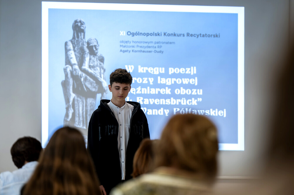 Półfinały XI edycji ogólnopolskiego konkursu recytatorskiego„W kręgu poezji i prozy lagrowej więźniarek KL Ravensbrück im. Wandy Półtawskiej” – Katowice, 12 marca 2025. Fot.: IPN Krzysztof Łojko