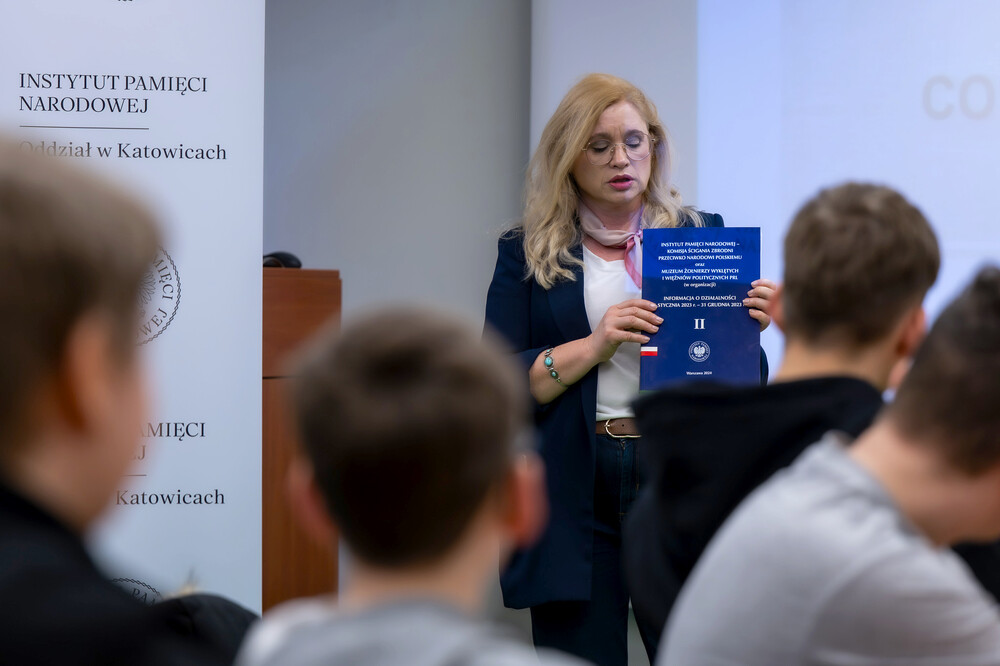 Zajęcia edukacyjne „Co kryją archiwa IPN“ – Katowice, 13 marca 2025. Fot.: IPN Krzysztof Łojko