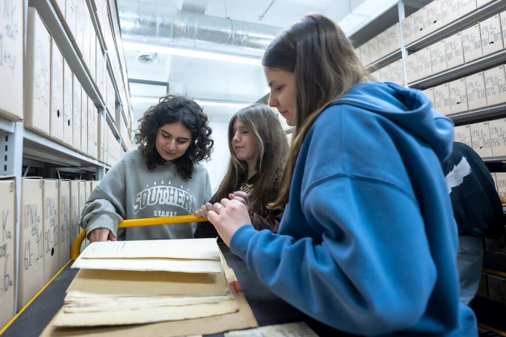 Zajęcia edukacyjne „Co kryją archiwa IPN“ – Katowice, 13 marca 2025. Fot.: IPN Krzysztof Łojko