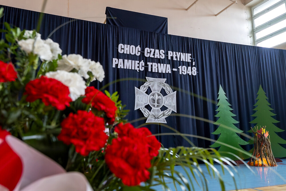 Upamiętnienie młodzieżowej organizacji antykomunistycznej „Tajne Harcerstwo Krajowe – Szeregi Wolności“ – Lędziny, 14 marca 2025. Fot.: IPN Krzysztof Łojko