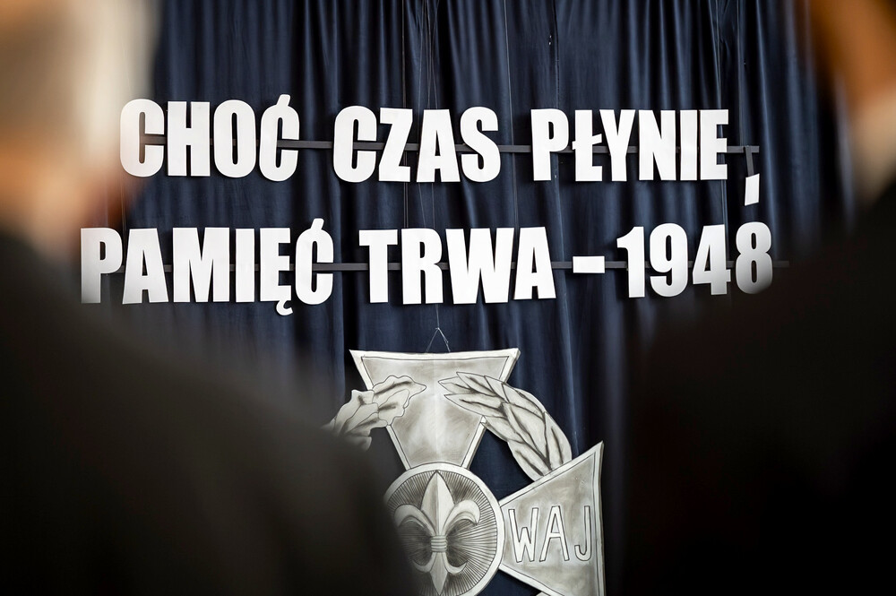 Upamiętnienie młodzieżowej organizacji antykomunistycznej „Tajne Harcerstwo Krajowe – Szeregi Wolności“ – Lędziny, 14 marca 2025. Fot.: IPN Krzysztof Łojko