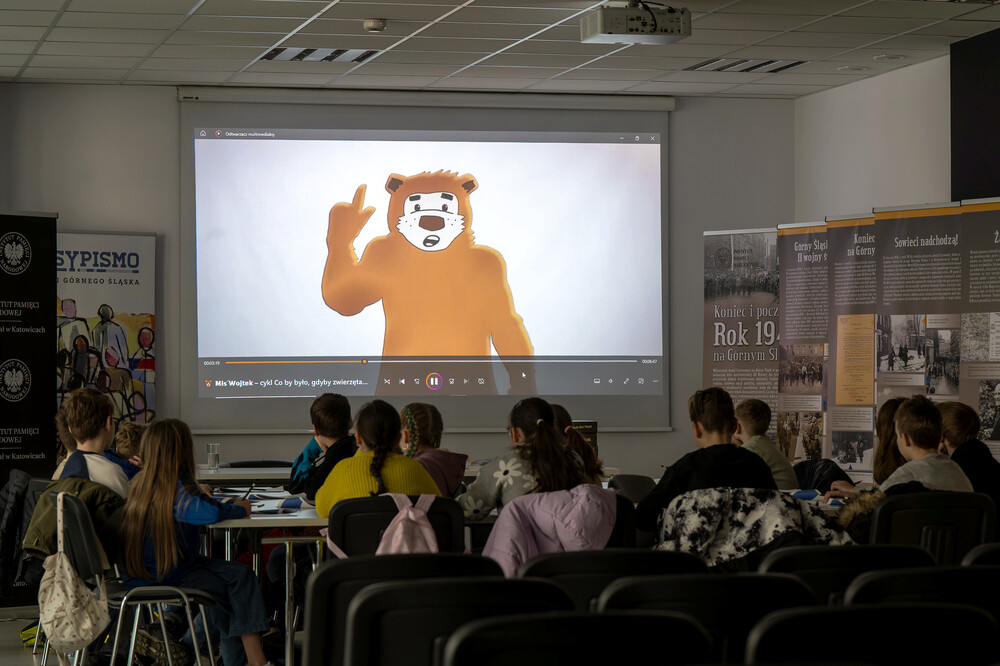 Zajęcia dla najmłodszych w Przystanku Historia w Katowicach: „Co by było, gdyby zwierzęta mówiły?” – Katowice, 18 marca 2025. Fot.: IPN Krzysztof Łojko