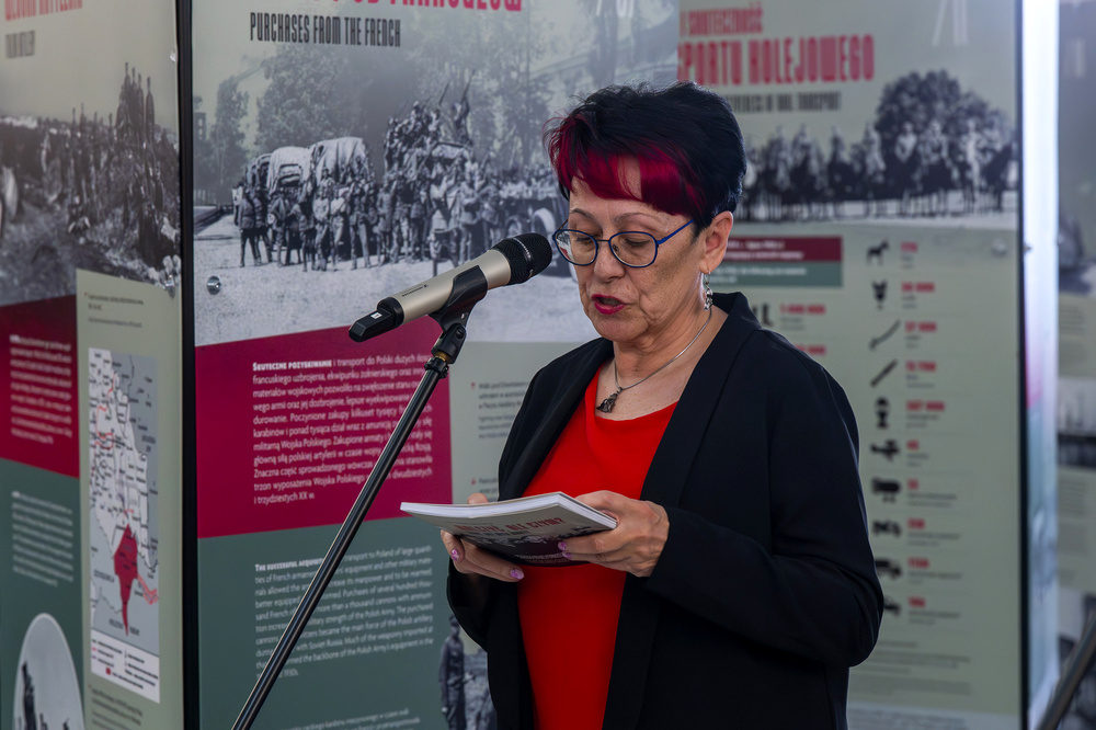 Otwarcie wystawy „Walczyć, ale czym? Jak Polacy uzbroili swoją milionową armię do wojny z sowiecką Rosją? Działalność Polskiej Wojskowej Misji Zakupów w Paryżu w latach 1919-1921” – Warszawa, 19 marca 2025. Fot.: IPN Krzysztof Łojko