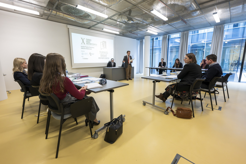 Faza eliminacyjna X Turnieju Debat Historycznych IPN w Katowicach, 27 marca 2025. Fot.: IPN Krzysztof Łojko