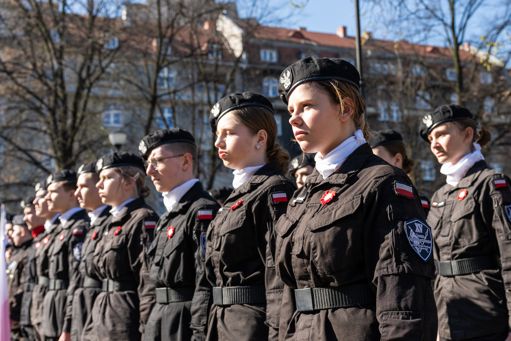 III Katyński Marsz Pamięci Służb Mundurowych Województwa Śląskiego – Katowice, 3 kwietnia 2025. Fot.: IPN Krzysztof Łojko