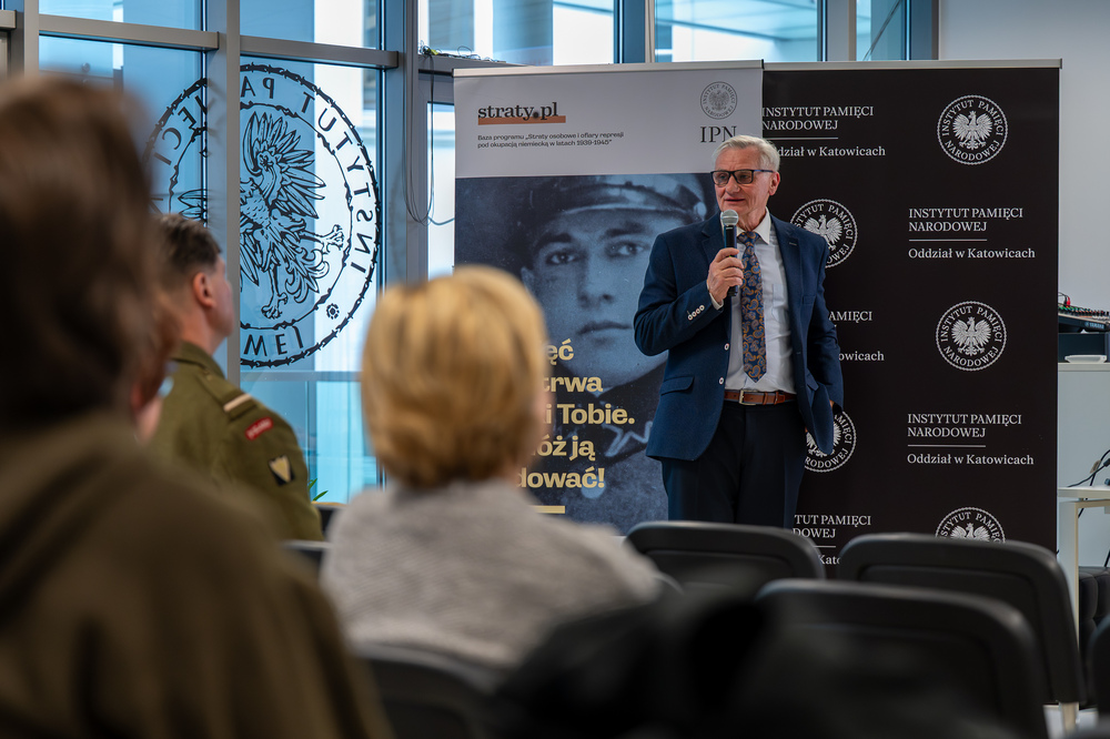 Spotkanie „Ślązacy pod dowództwem gen. Władysława Andersa - w 80. rocznicę bitwy o Bolonię" w ramach projektu „Czwartki z historią” – Katowice, 10 kwietnia 2025. Fot.: IPN Krzysztof Łojko