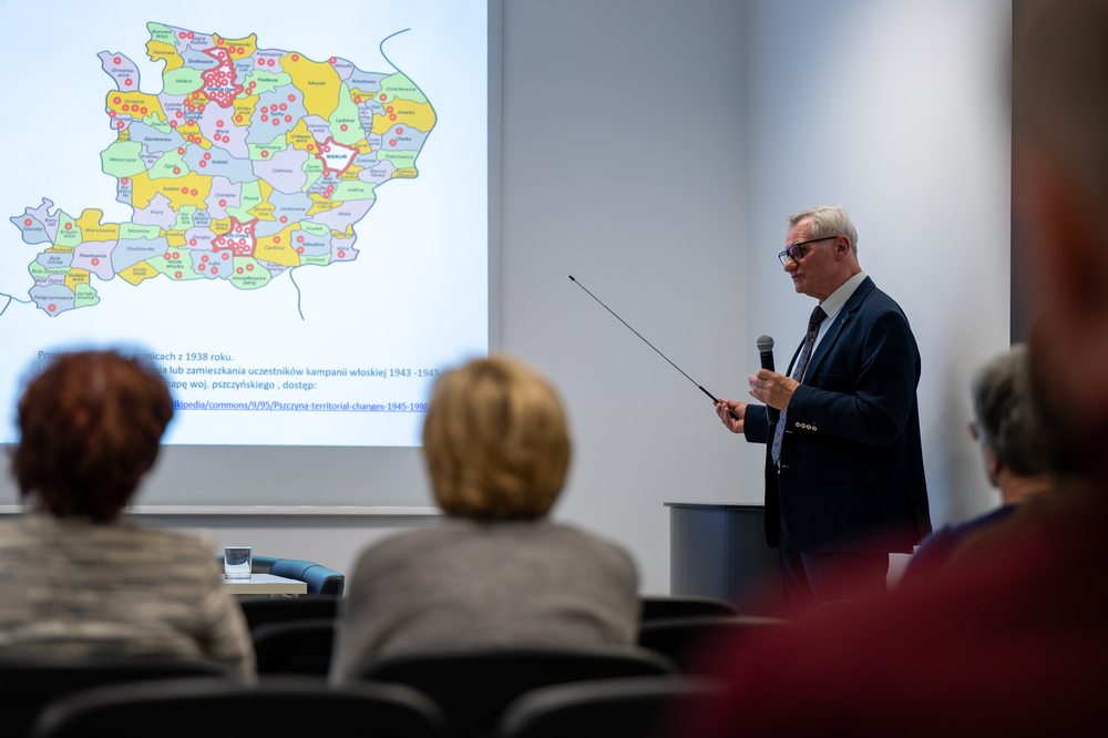 Spotkanie „Ślązacy pod dowództwem gen. Władysława Andersa - w 80. rocznicę bitwy o Bolonię" w ramach projektu „Czwartki z historią” – Katowice, 10 kwietnia 2025. Fot.: IPN Krzysztof Łojko