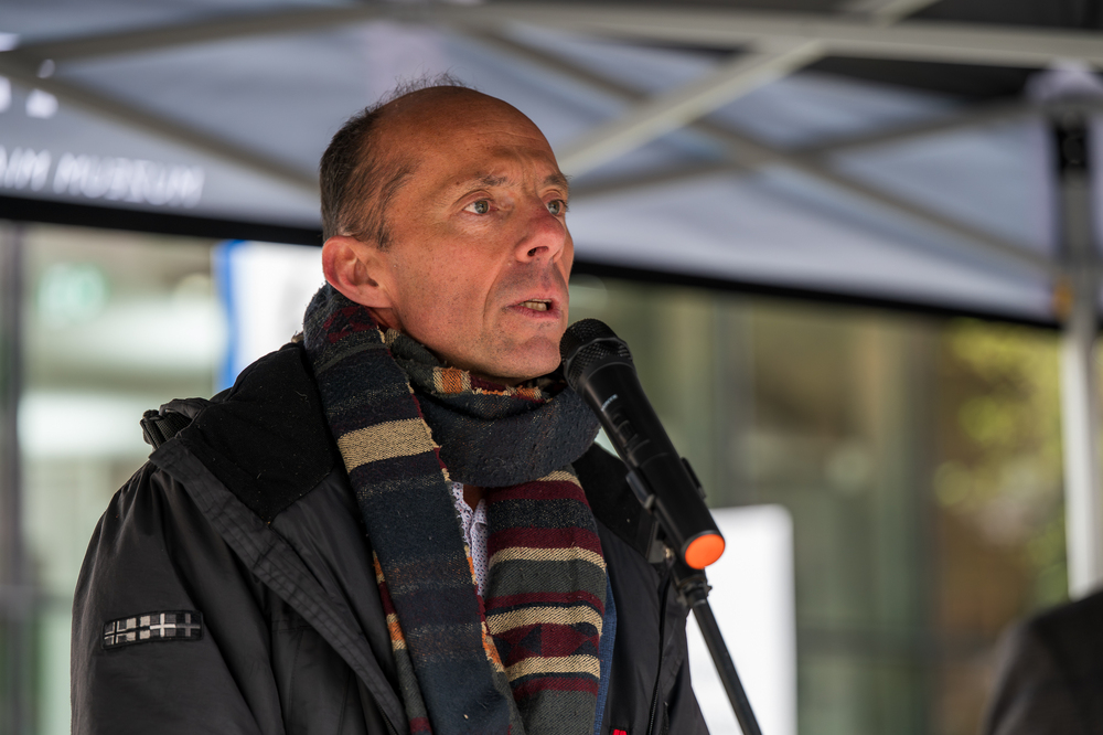 Otwarcie wystawy „Walczyć, ale czym? Jak Polacy uzbroili swoją milionową armię do wojny w sowiecką Rosją? Polska Wojskowa Misja Zakupów w Paryżu w latach 1919-1921” w Jaworznie, 11 kwietnia 2025. Fot.: IPN Krzysztof Łojko