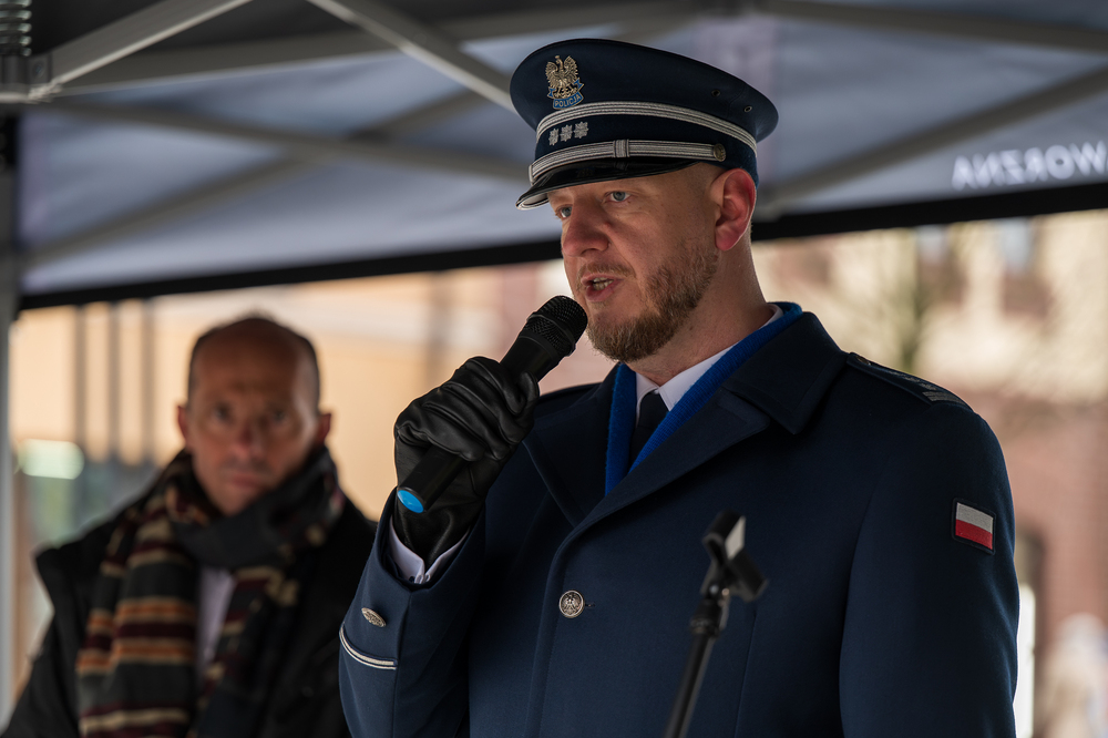 Otwarcie wystawy „Walczyć, ale czym? Jak Polacy uzbroili swoją milionową armię do wojny w sowiecką Rosją? Polska Wojskowa Misja Zakupów w Paryżu w latach 1919-1921” w Jaworznie, 11 kwietnia 2025. Fot.: IPN Krzysztof Łojko