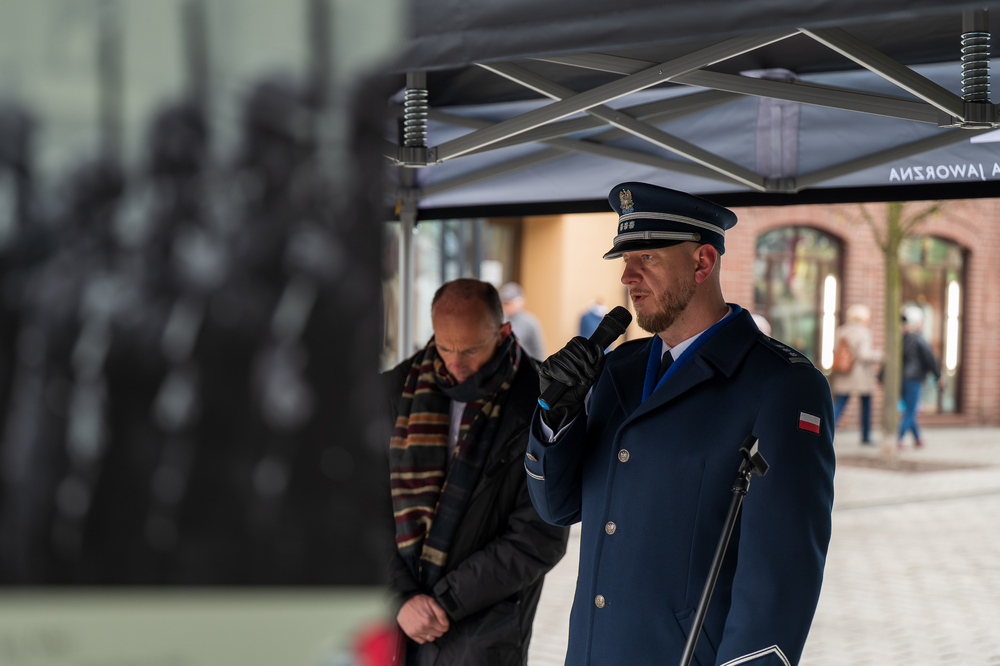 Otwarcie wystawy „Walczyć, ale czym? Jak Polacy uzbroili swoją milionową armię do wojny w sowiecką Rosją? Polska Wojskowa Misja Zakupów w Paryżu w latach 1919-1921” w Jaworznie, 11 kwietnia 2025. Fot.: IPN Krzysztof Łojko