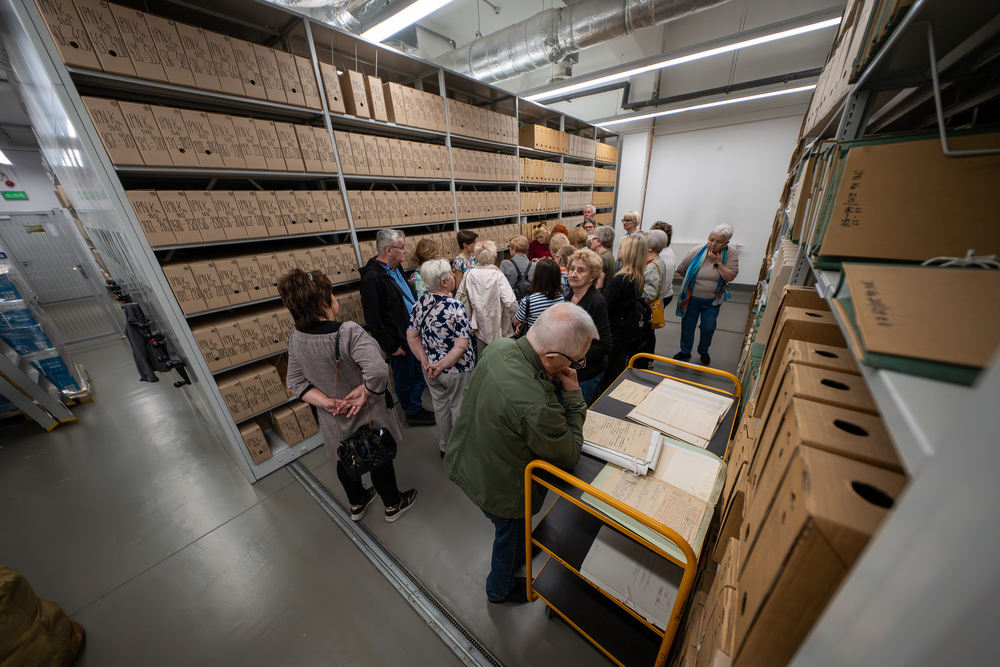 Słuchacze Uniwersytetu Trzeciego Wieku w OA IPN Katowice – 16 kwietnia 2025. Fot.: IPN Krzysztof Łojko