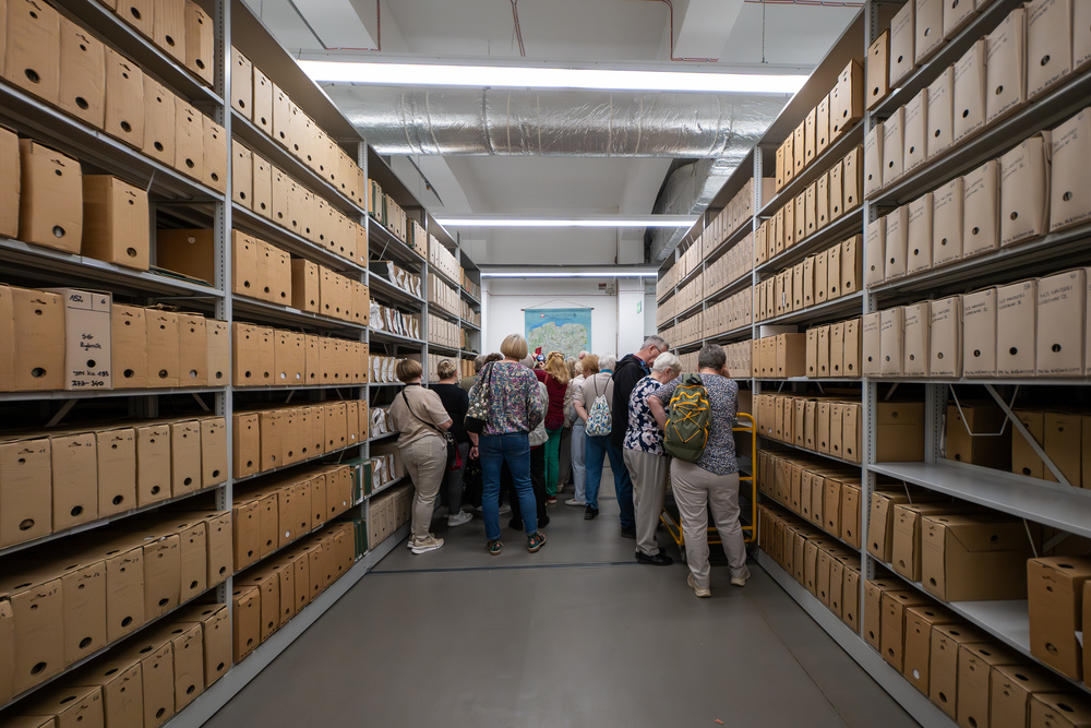 Słuchacze Uniwersytetu Trzeciego Wieku w OA IPN Katowice – 16 kwietnia 2025. Fot.: IPN Krzysztof Łojko