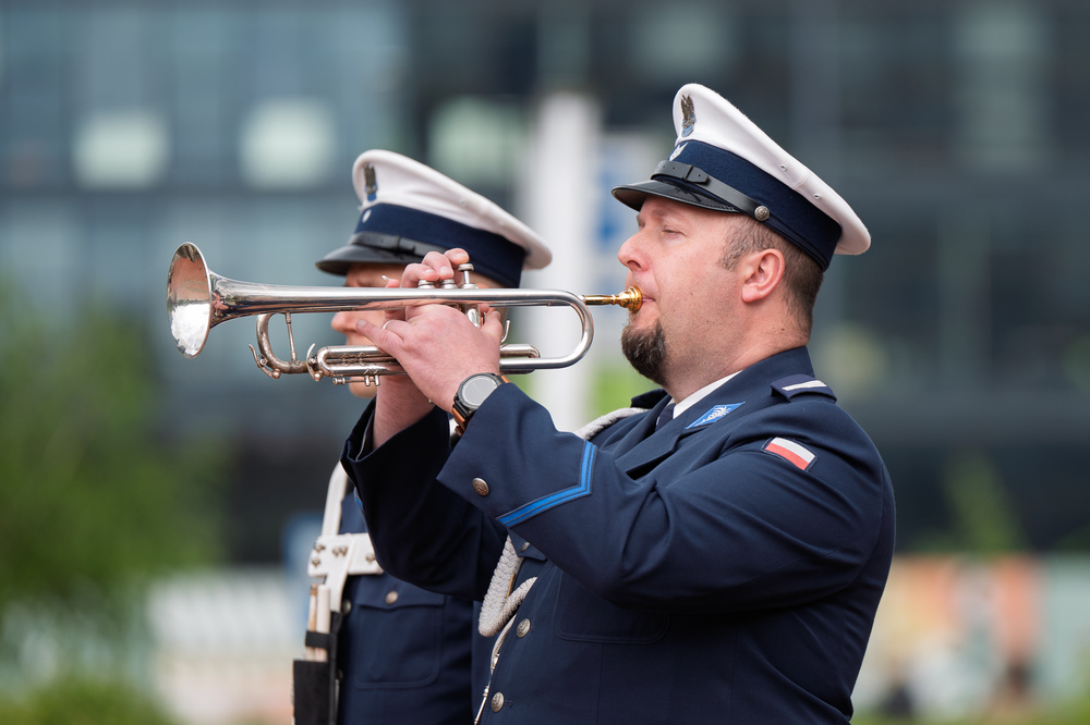 Upamiętnienie 80. rocznicy zakończenia II wojny światowej pod Pomnikiem Harcerzy Września w Katowicach. Fot.: IPN Krzysztof Łojko