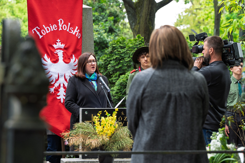 Uroczystości oznaczenia znakiem pamięci „Tobie Polsko” grobów śp. Jana Siwca oraz śp. Władysławy Kenig-Olbromskiej. Fot.: IPN Krzysztof Łojko
