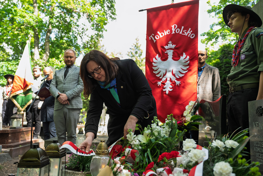 Uroczystości oznaczenia znakiem pamięci „Tobie Polsko” grobów śp. Jana Siwca oraz śp. Władysławy Kenig-Olbromskiej. Fot.: IPN Krzysztof Łojko