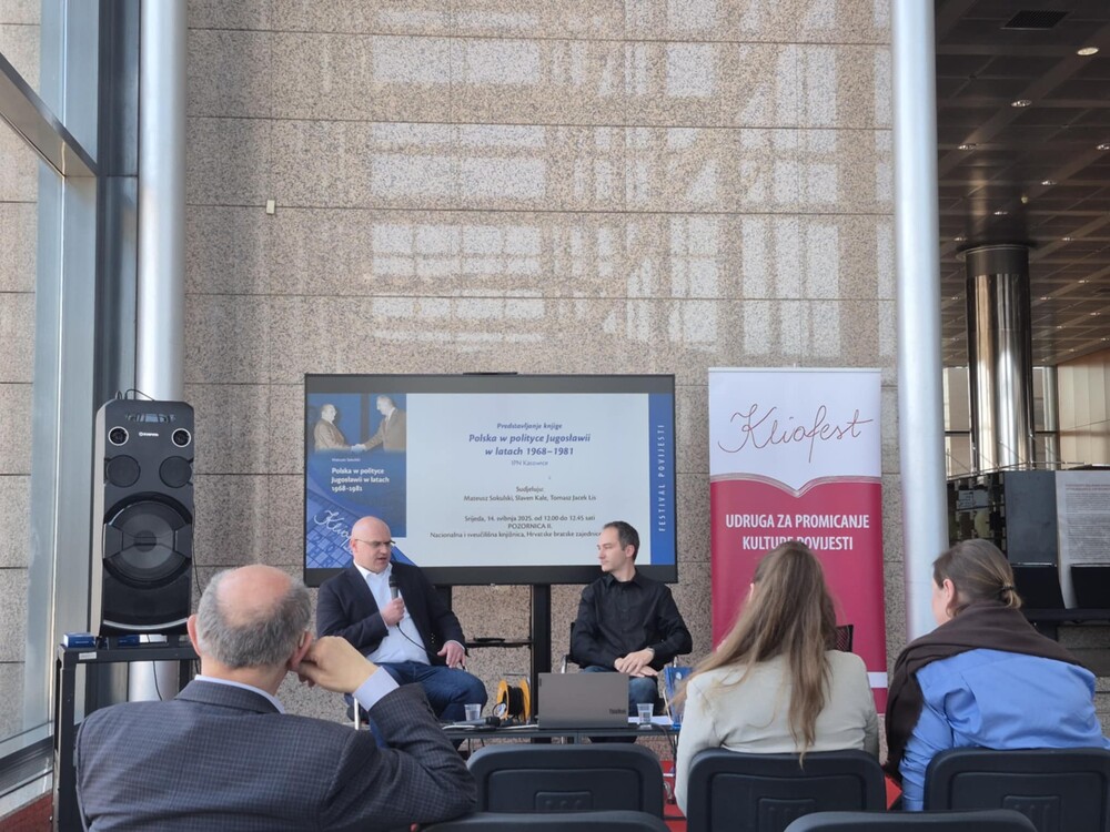 Promocja książki dr. Mateusza Sokulskiego „Polska w polityce Jugosławii w latach 1968-1981” w ramach Festiwalu Historycznego Kliofest w Zagrzebiu. Fot. IPN Rzeszów