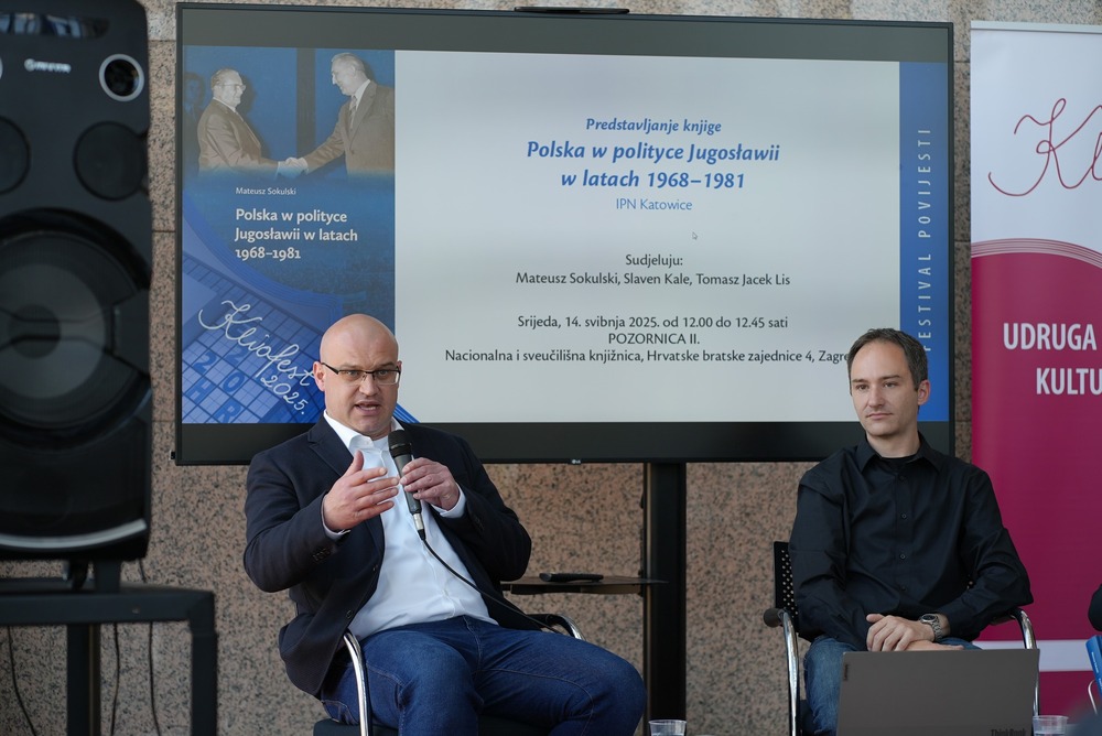 Promocja książki dr. Mateusza Sokulskiego z udziałem autora, Slavena Kali i Tomasza Lisa. Fot. https://www.facebook.com/okiem.chorwatki/