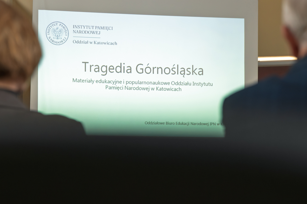 Dyskusja i prezentacja materiałów edukacyjnych IPN na temat „Tragedii Górnośląskiej”. Fot.: IPN Krzysztof Łojko