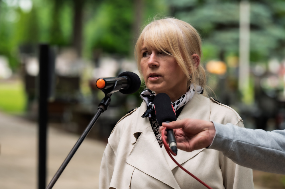Uroczystość oznaczenia grobów weteranów trzeciego powstania śląskiego śp. Stanisława Brzozowskiego i śp. Franciszka Zandera znakiem pamięci „Tobie Polsko”. Fot.: IPN Krzysztof Łojko