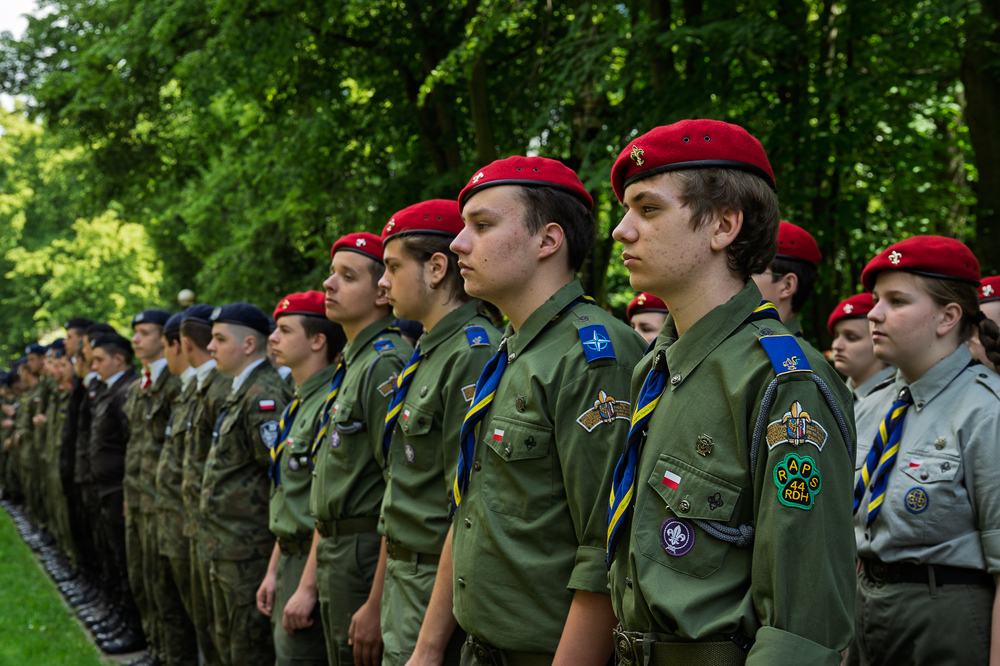 Obchody Narodowego Dnia Powstań Śląskich oraz Święta 13. Śląskiej Brygady Obrony Terytorialnej. Fot.: IPN Krzysztof Łojko