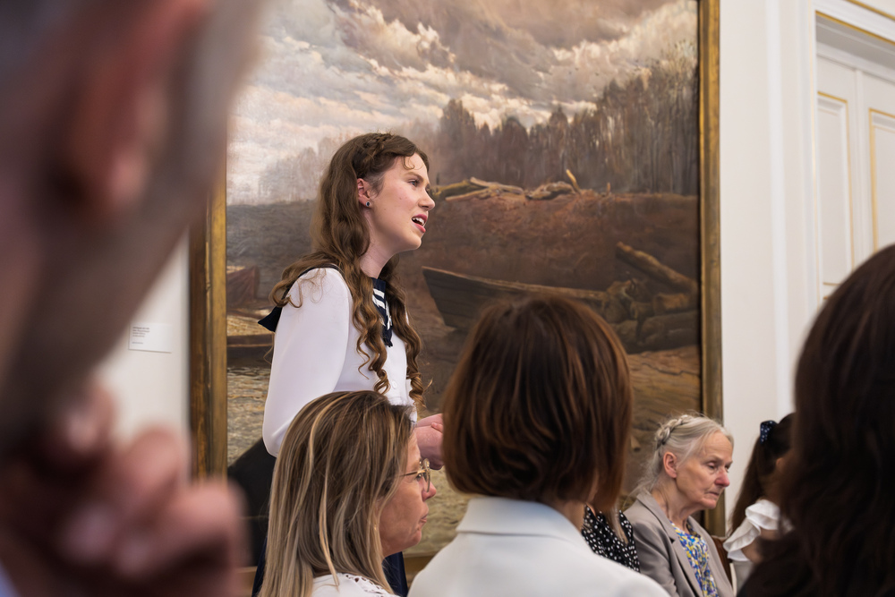 Relacja z wizyty laureatów XI edycji Konkursu "W kręgu poezji i prozy lagrowej więźniarek FKL Ravensbrück im. Wandy Półtawskiej” w Belwederze. Fot.: IPN Krzysztof Łojko