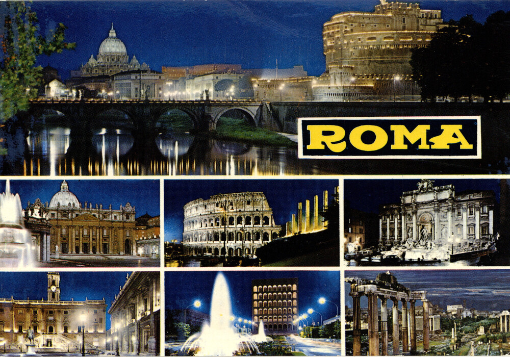 Rzym, różne miejsca, 1977 r. (fotocolor Kodak Ektachrome, wyd. Multigraf Terni; IPN Ka 036/1884)