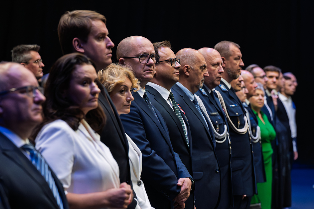 Dyrektor Oddziału IPN w Katowicach odznaczony Medalem 100-lecia Śląskiej Policji. Fot.: IPN Krzysztof Łojko