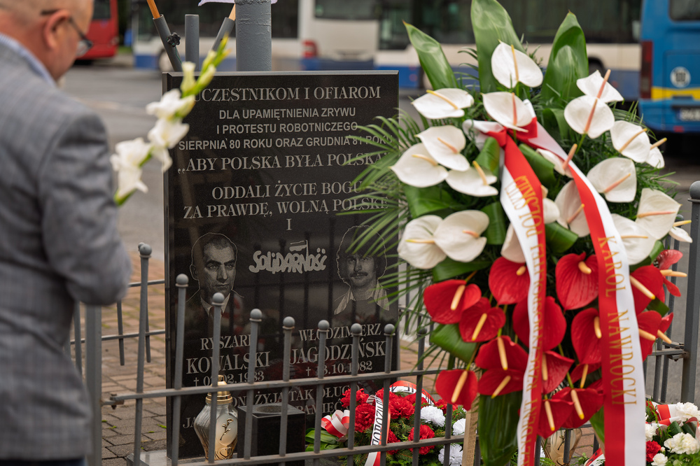 45. rocznica podpisania Porozumienia Katowickiego – Dąbrowa Górnicza. Fot.: IPN Krzysztof Łojko