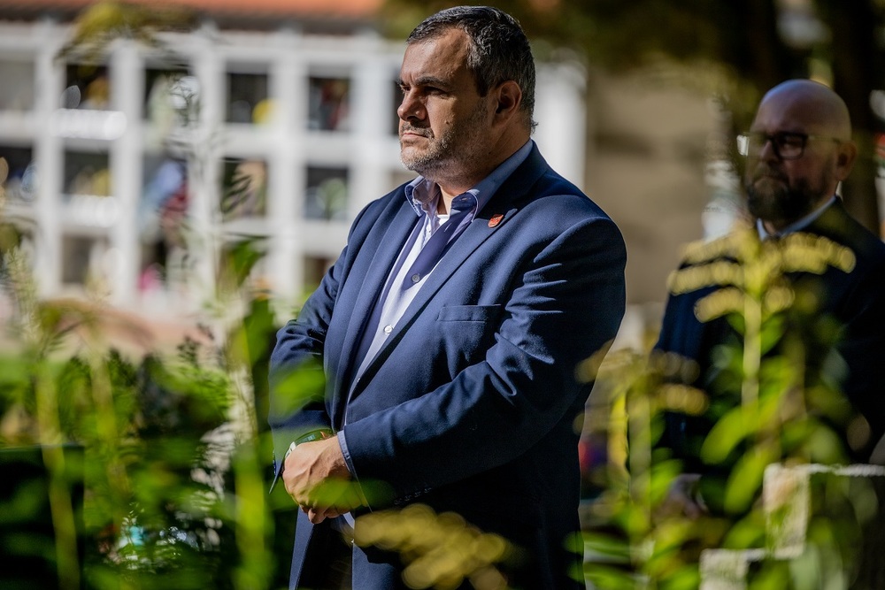 Uroczystość oznaczenia grobu powstańca śląskiego Edwarda Białeckiego znakiem pamięci „Tobie Polsko”. Fot. Łukasz Czechyra/IPN