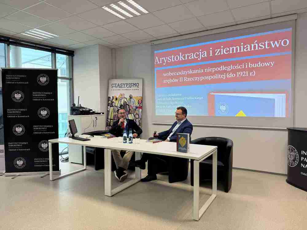 Spotkanie wokół książki „Arystokracja i ziemiaństwo wobec odzyskania niepodległości i budowy zrębów II Rzeczypospolitej (do 1921 r.)“ w Przystanku Historia w Katowicach, 30 września 2025. Fot.: IPN