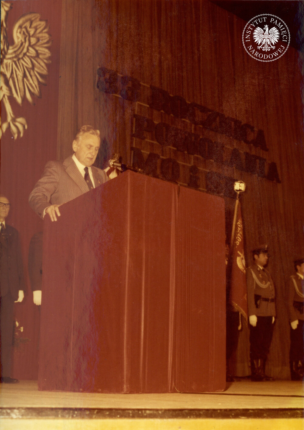 Uroczystości z okazji XXXIII rocznicy powołania MO i SB, październik 1977 r.: „spotkanie aktywu MO i SB z przedstawicielami społeczeństwa woj. katowickiego w Zabrzu” (IPN Ka 439/16)