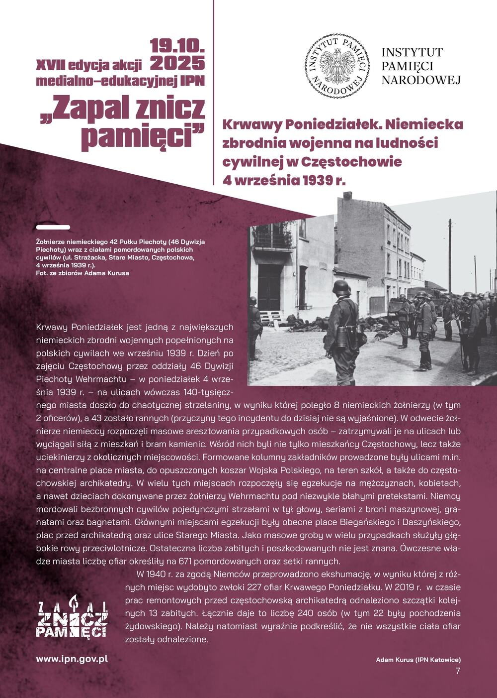 Akcja „Zapal znicz pamięci“.