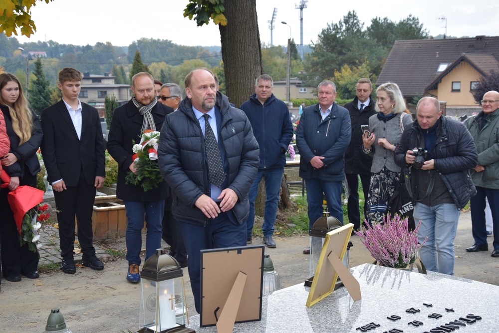 Upamiętnienie powstańca śląskiego Augustyna Wyleżycha w Wodzisławiu Śląskim. Fot. Danuta Mikoda/IPN