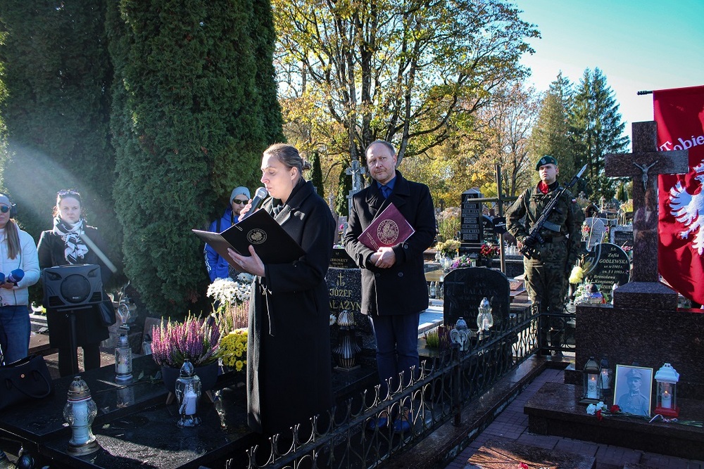 Upamiętniliśmy powstańców śląskich i sejneńskich Władysława Kryszpina ps. „Kruk” oraz Jana Skibickiego ps. „Kłos”. Fot. Katarzyna Dojs/IPN Białystok