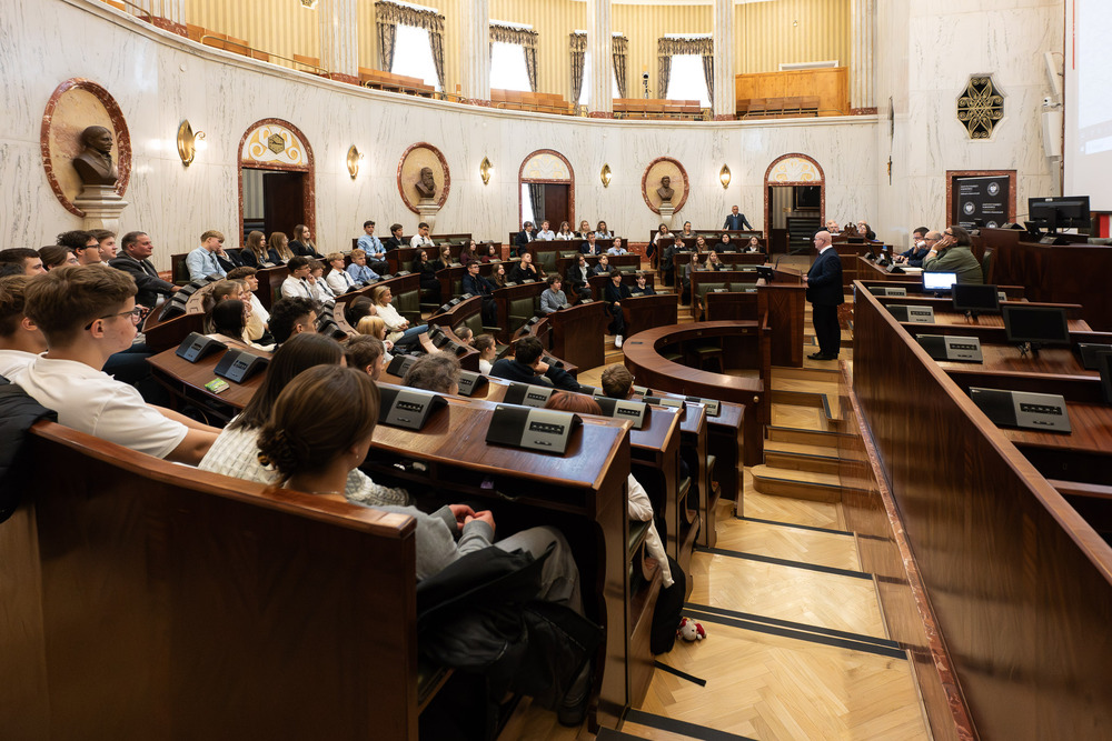 Konferencja edukacyjna dla młodzieży „Pod czerwoną gwiazdą – Górny Śląsk w 1945 r.”. Fot.: IPN Krzysztof Łojko