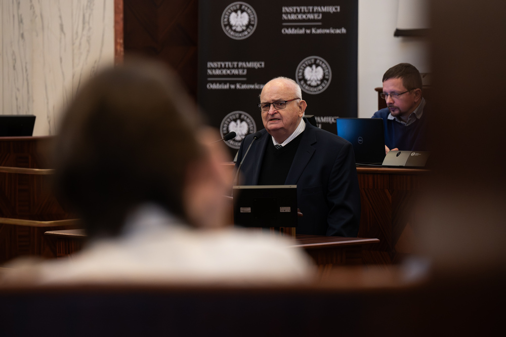 Konferencja edukacyjna dla młodzieży „Pod czerwoną gwiazdą – Górny Śląsk w 1945 r.”. Fot.: IPN Krzysztof Łojko