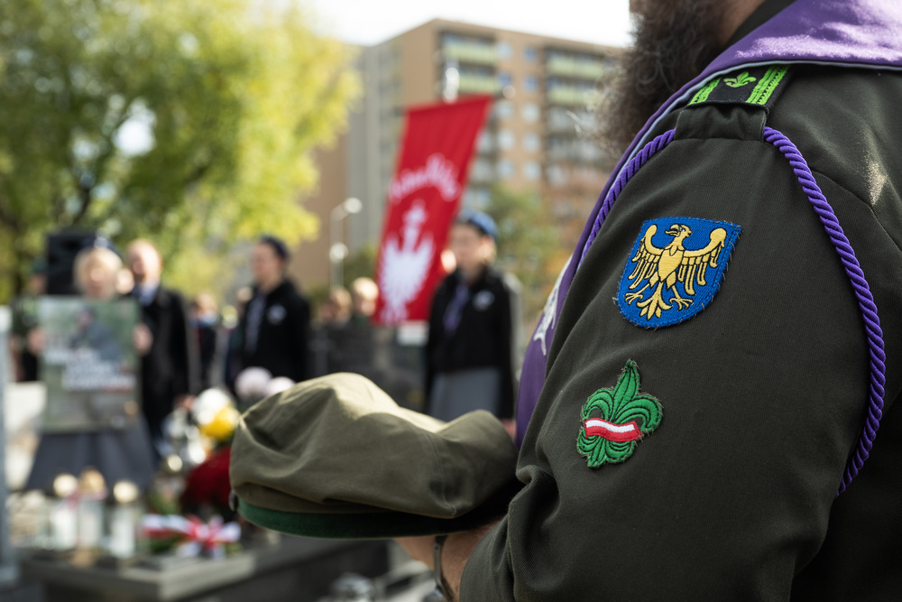 Uroczystość oznaczenia znakiem pamięci „Tobie Polsko” grobu uczestniczki III powstania śląskiego hm. Wandy Jordan-Łowińskiej – Katowice. Fot.: IPN Krzysztof Łojko