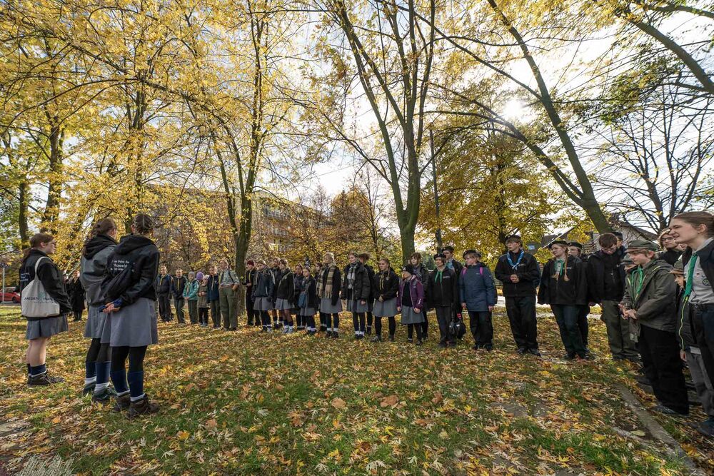 Uroczystość oznaczenia znakiem pamięci „Tobie Polsko” grobu uczestniczki III powstania śląskiego hm. Wandy Jordan-Łowińskiej – Katowice. Fot.: IPN Krzysztof Łojko