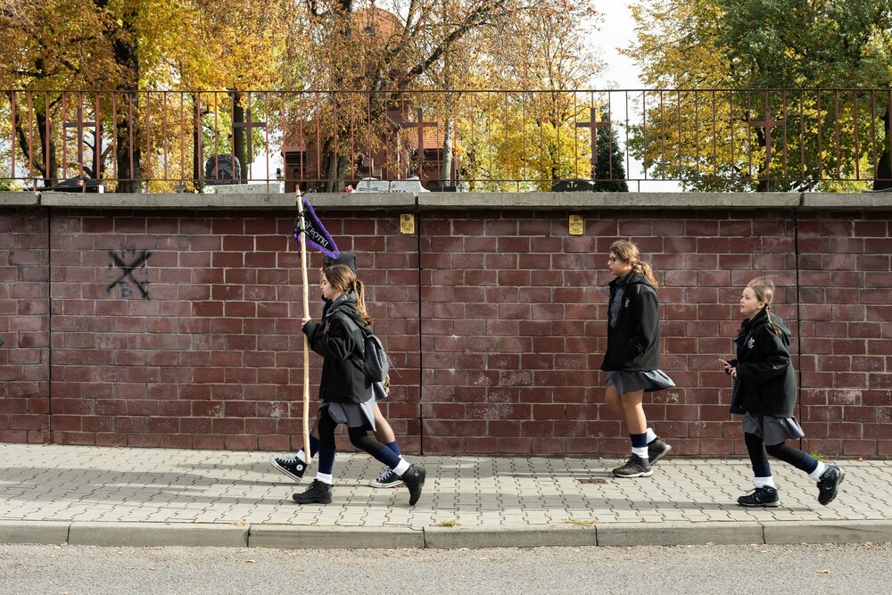 Uroczystość oznaczenia znakiem pamięci „Tobie Polsko” grobu uczestniczki III powstania śląskiego hm. Wandy Jordan-Łowińskiej – Katowice. Fot.: IPN Krzysztof Łojko