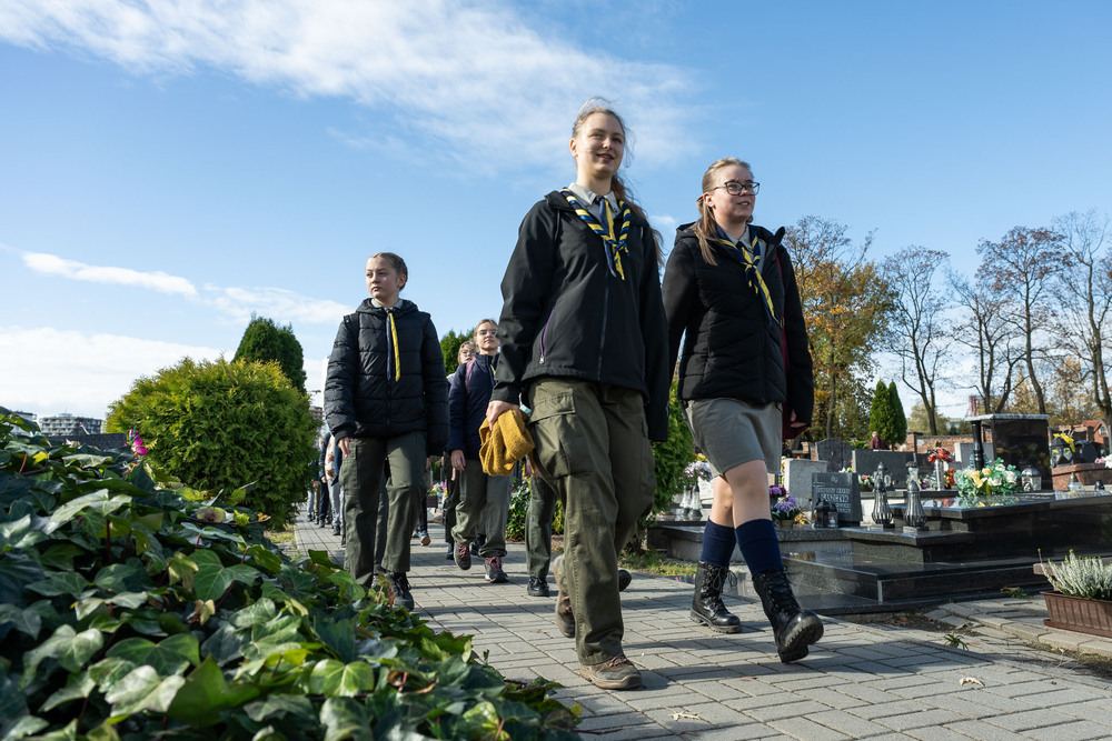 Uroczystość oznaczenia znakiem pamięci „Tobie Polsko” grobu uczestniczki III powstania śląskiego hm. Wandy Jordan-Łowińskiej – Katowice. Fot.: IPN Krzysztof Łojko