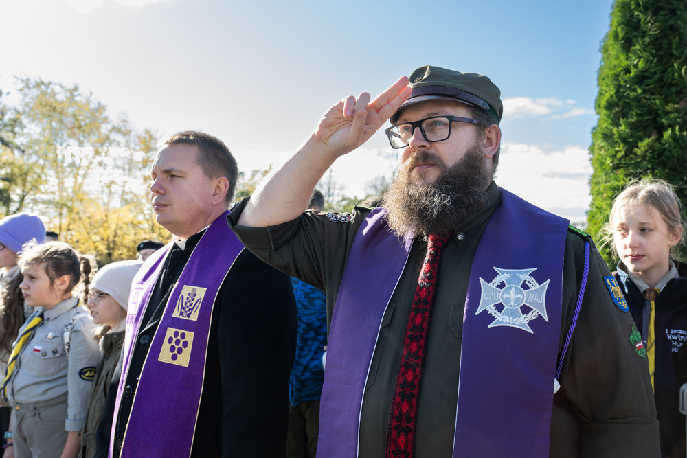 Uroczystość oznaczenia znakiem pamięci „Tobie Polsko” grobu uczestniczki III powstania śląskiego hm. Wandy Jordan-Łowińskiej – Katowice. Fot.: IPN Krzysztof Łojko